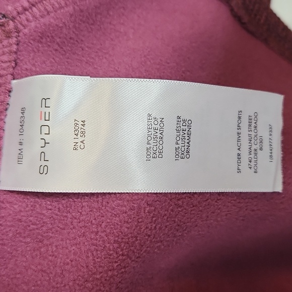 Spyder Endure performance jacket full zip fleece lining purple size large - Picture 8 of 9